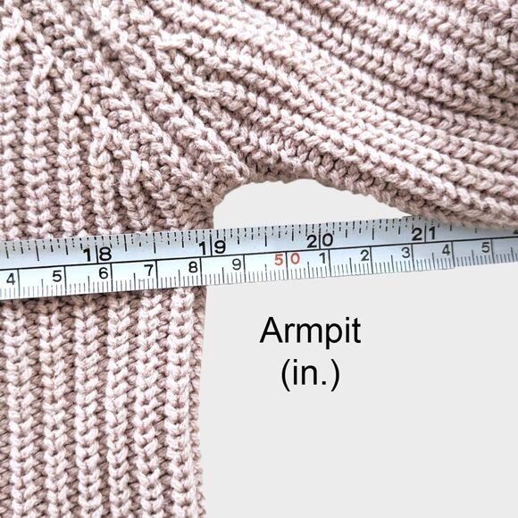 Moon & Madison Tie Back Sweater Women's M Pink Knit Coquette Minimalist Ballet - Picture 5 of 8